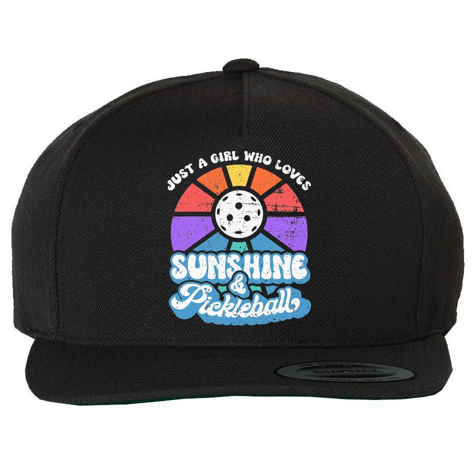 Pickleball Wo Pickleball Pickleball Lover Wool Snapback Cap