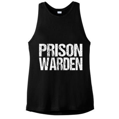 Prison Warden Police Officer Guard Lazy Halloween Ladies PosiCharge Tri-Blend Wicking Tank