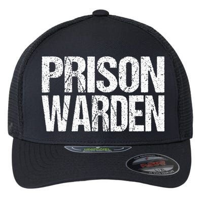 Prison Warden Police Officer Guard Lazy Halloween Flexfit Unipanel Trucker Cap