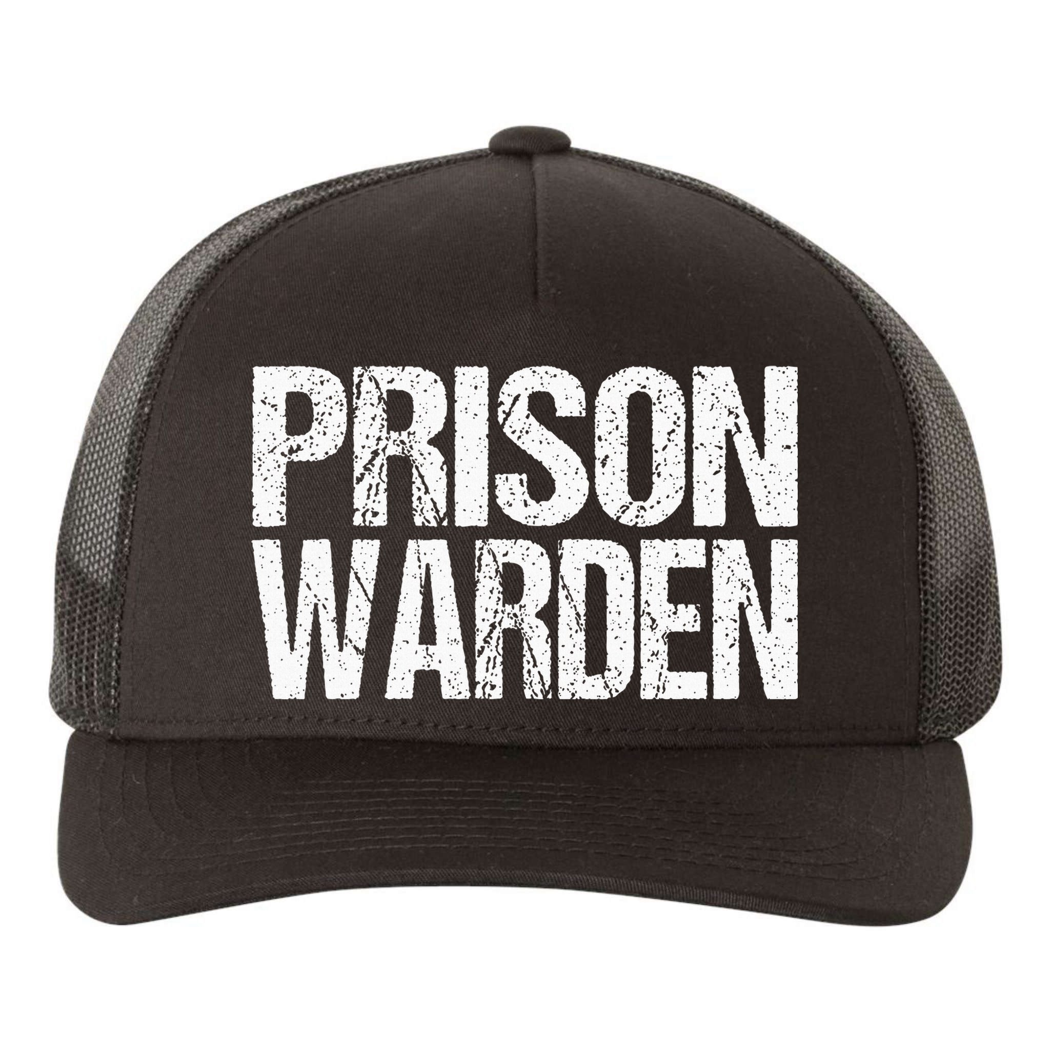 Prison Warden Police Officer Guard Lazy Halloween Yupoong Adult 5-Panel Trucker Hat