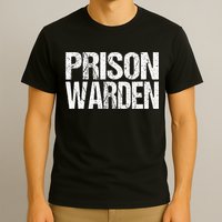 Prison Warden Police Officer Guard Lazy Halloween T-Shirt