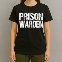 Prison Warden Police Officer Guard Lazy Halloween T-Shirt