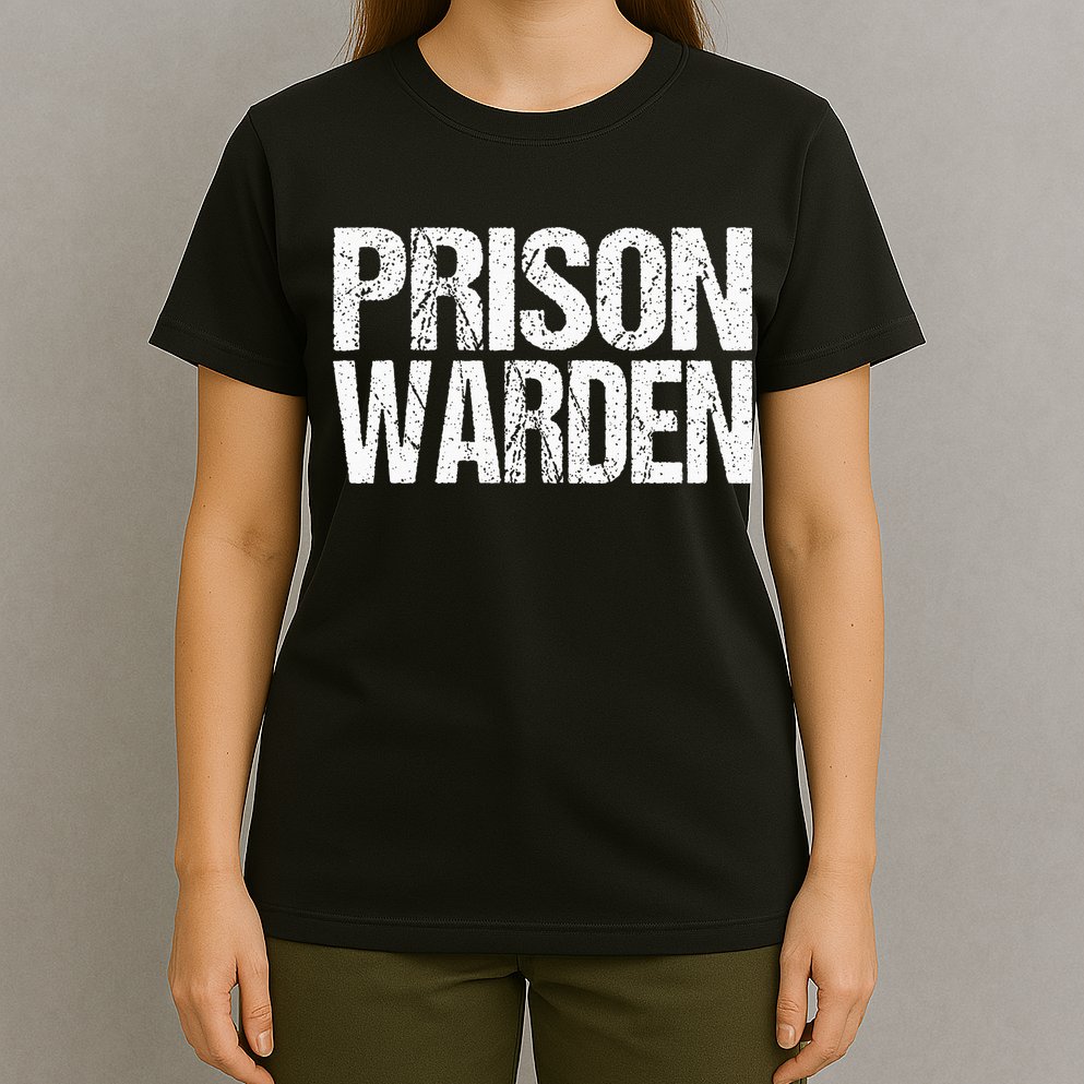 Prison Warden Police Officer Guard Lazy Halloween T-Shirt
