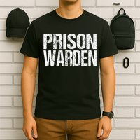 Prison Warden Police Officer Guard Lazy Halloween T-Shirt