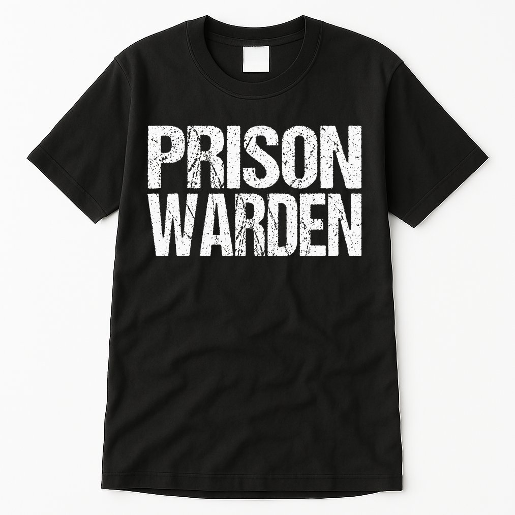 Prison Warden Police Officer Guard Lazy Halloween Tall T-Shirt