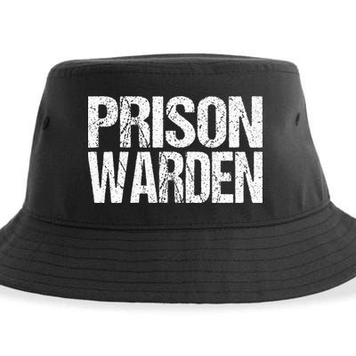 Prison Warden Police Officer Guard Lazy Halloween Sustainable Bucket Hat