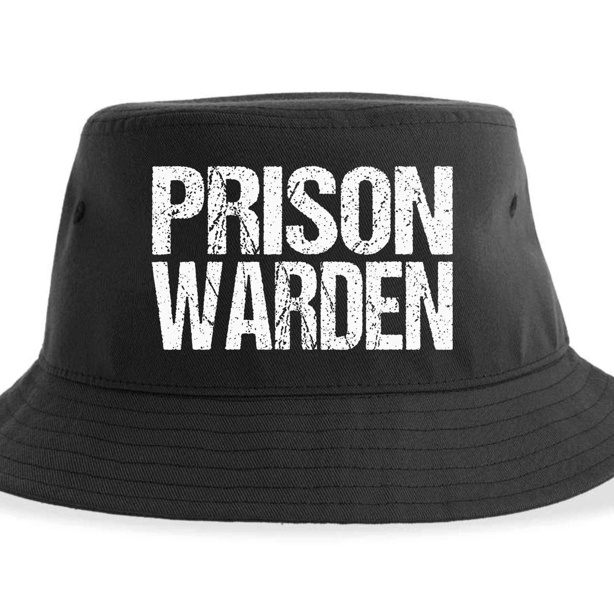 Prison Warden Police Officer Guard Lazy Halloween Sustainable Bucket Hat