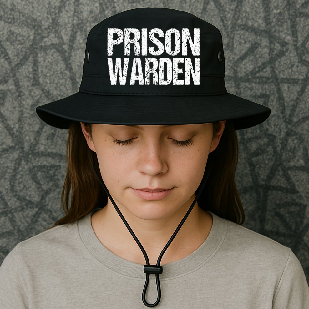 Prison Warden Police Officer Guard Lazy Halloween Bucket Hat