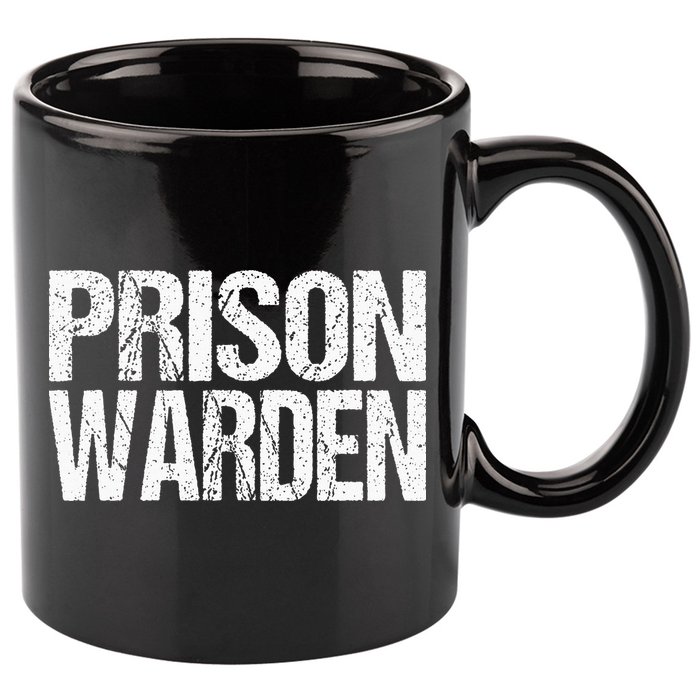 Prison Warden Police Officer Guard Lazy Halloween 11oz C Handle Ceramic Mug
