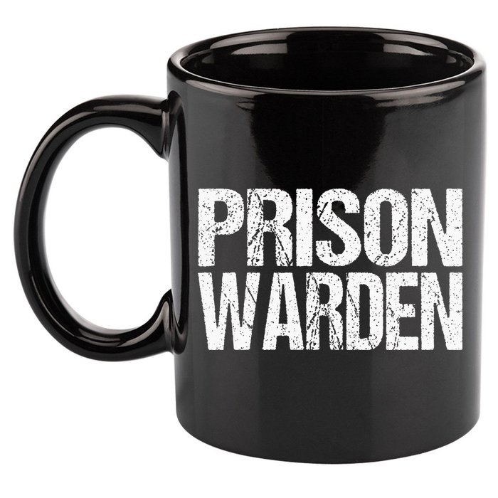 Prison Warden Police Officer Guard Lazy Halloween 11oz C Handle Ceramic Mug
