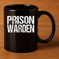 Prison Warden Police Officer Guard Lazy Halloween 11oz C Handle Ceramic Mug