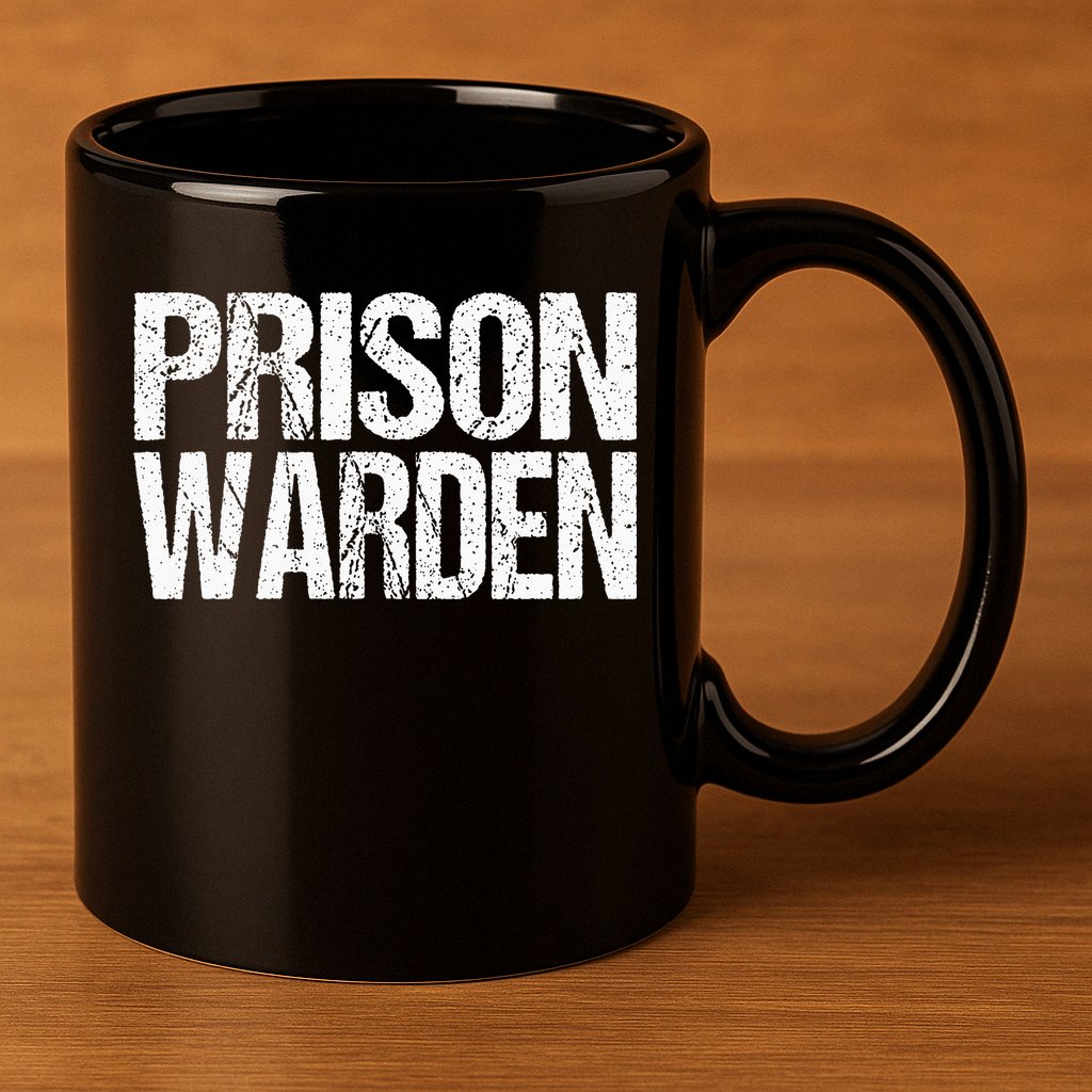 Prison Warden Police Officer Guard Lazy Halloween 11oz C Handle Ceramic Mug