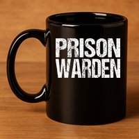 Prison Warden Police Officer Guard Lazy Halloween 11oz C Handle Ceramic Mug