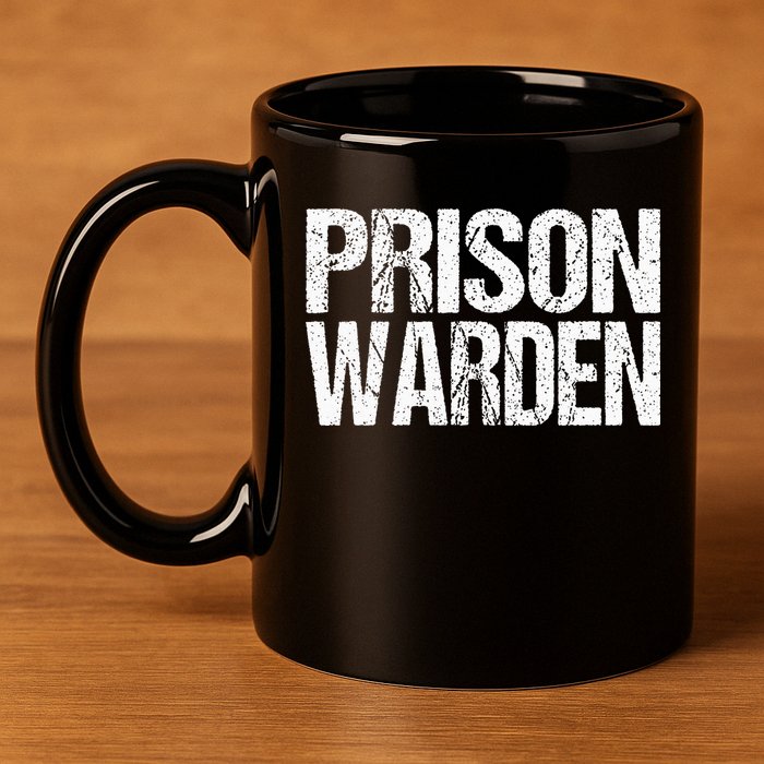 Prison Warden Police Officer Guard Lazy Halloween 11oz C Handle Ceramic Mug