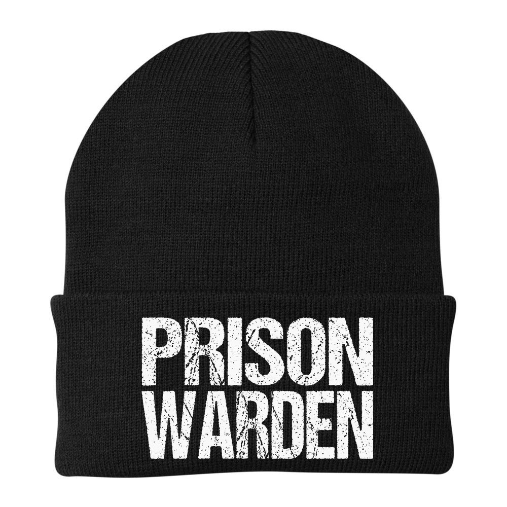 Prison Warden Police Officer Guard Lazy Halloween Beanie