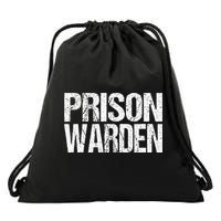 Prison Warden Police Officer Guard Lazy Halloween Drawstring Bag