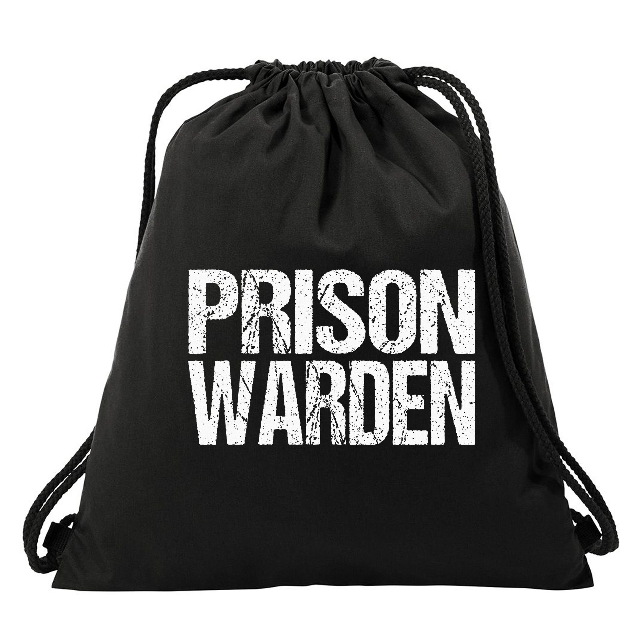 Prison Warden Police Officer Guard Lazy Halloween Drawstring Bag