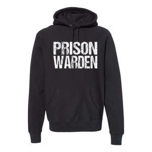 Prison Warden Police Officer Guard Lazy Halloween Premium Hoodie