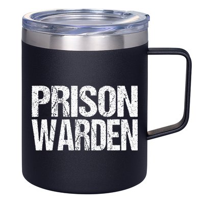 Prison Warden Police Officer Guard Lazy Halloween 12oz Stainless Steel Coffee Mug