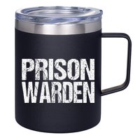 Prison Warden Police Officer Guard Lazy Halloween 12oz Stainless Steel Coffee Mug
