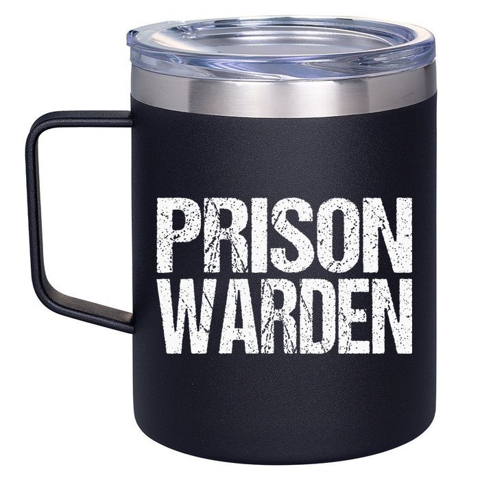 Prison Warden Police Officer Guard Lazy Halloween 12oz Stainless Steel Coffee Mug