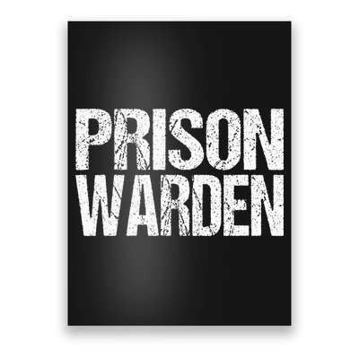 Prison Warden Police Officer Guard Lazy Halloween Poster