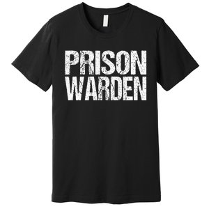 Prison Warden Police Officer Guard Lazy Halloween Premium T-Shirt