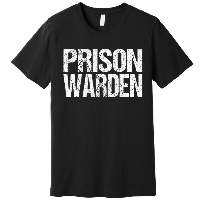 Prison Warden Police Officer Guard Lazy Halloween Premium T-Shirt