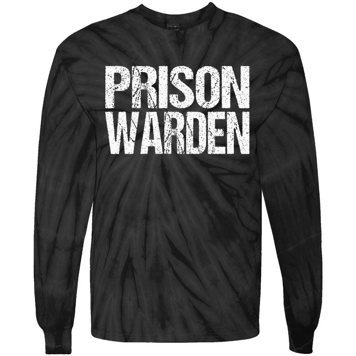 Prison Warden Police Officer Guard Lazy Halloween Tie-Dye Long Sleeve Shirt