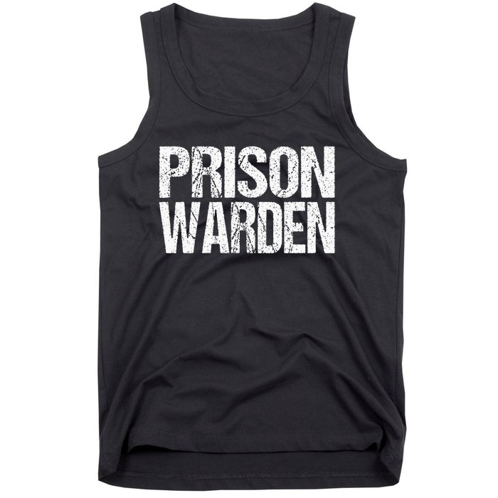 Prison Warden Police Officer Guard Lazy Halloween Tank Top