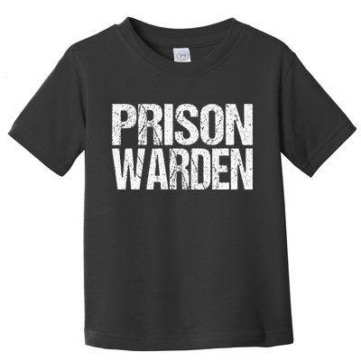 Prison Warden Police Officer Guard Lazy Halloween Toddler T-Shirt