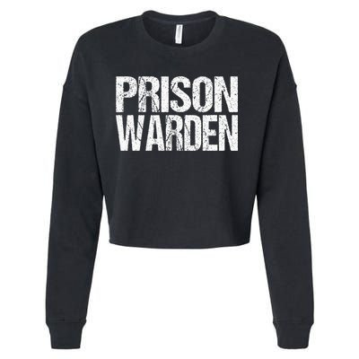 Prison Warden Police Officer Guard Lazy Halloween Cropped Pullover Crew