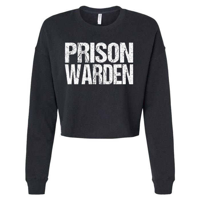 Prison Warden Police Officer Guard Lazy Halloween Cropped Pullover Crew