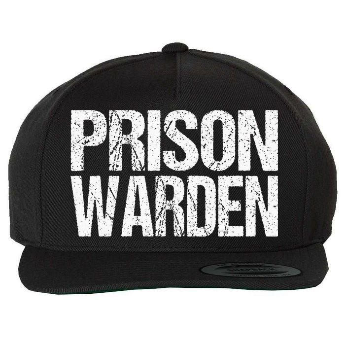 Prison Warden Police Officer Guard Lazy Halloween Wool Snapback Cap