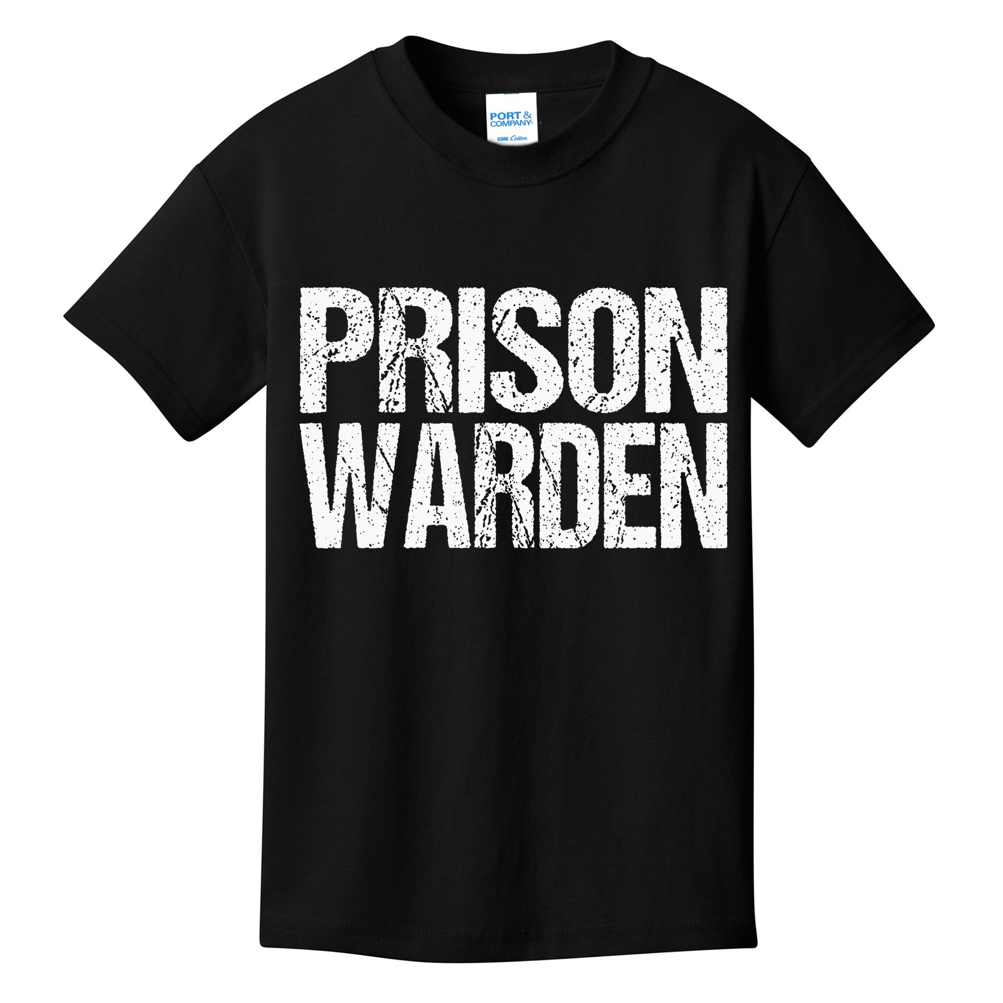 Prison Warden Police Officer Guard Lazy Halloween Kids T-Shirt
