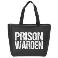 Prison Warden Police Officer Guard Lazy Halloween Zip Tote Bag