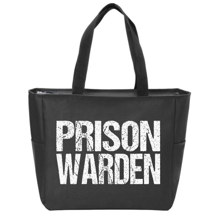 Prison Warden Police Officer Guard Lazy Halloween Zip Tote Bag