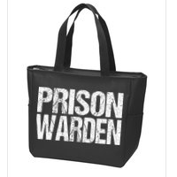 Prison Warden Police Officer Guard Lazy Halloween Zip Tote Bag