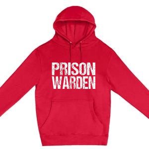 Prison Warden Police Officer Guard Lazy Halloween Premium Pullover Hoodie