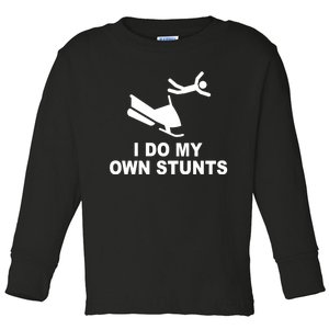 Personal Watercraft PWC I Do My Own Stunts Jet Ski Gift Toddler Long Sleeve Shirt