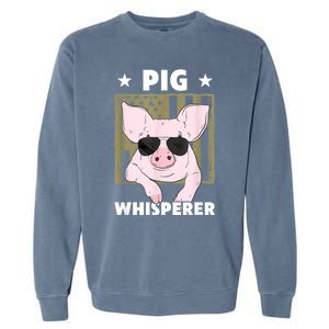 Pig Whisperer Pig Design For Hog Farmer Garment-Dyed Sweatshirt