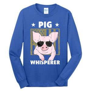 Pig Whisperer Pig Design For Hog Farmer Tall Long Sleeve T-Shirt