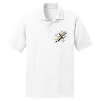 Pencil With Pink Coquette Bow Back To School Teacher Life PosiCharge RacerMesh Polo