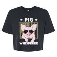 Pig Whisperer Pig Design For Hog Farmer Bella+Canvas Jersey Crop Tee