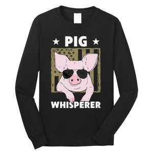 Pig Whisperer Pig Design For Hog Farmer Long Sleeve Shirt