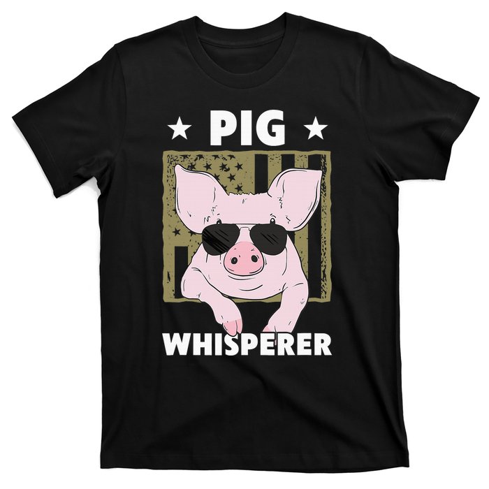 Pig Whisperer Pig Design For Hog Farmer T-Shirt