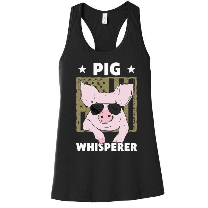 Pig Whisperer Pig Design For Hog Farmer Women's Racerback Tank