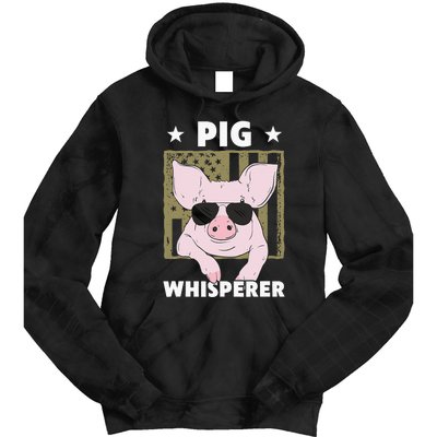 Pig Whisperer Pig Design For Hog Farmer Tie Dye Hoodie