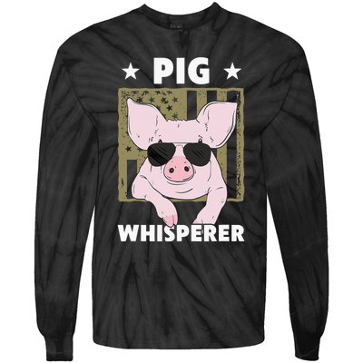 Pig Whisperer Pig Design For Hog Farmer Tie-Dye Long Sleeve Shirt