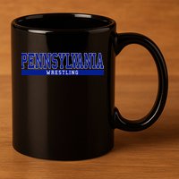 Pennsylvania Wrestling 11oz C Handle Ceramic Mug